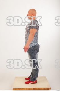 Whole body modeling reference blue jeans gray tshirt 0003